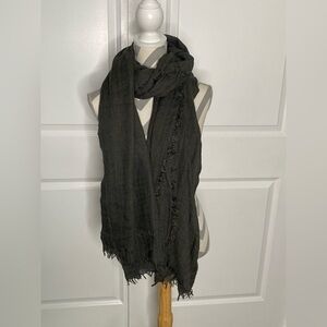 Oversized Green Gauze Scarf